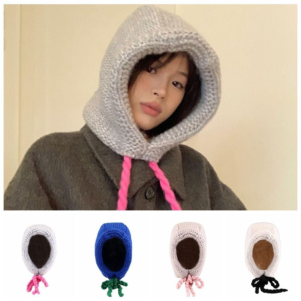 Beanie Ear Protection Pullover Hat Pullover Hat Knitted Scarf Cap Balaclava Hat Winter/Autumn