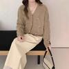 Casual Versatile Loose Short Sweater Jacket Women's Spring and Autumn New Fashion Loose Knitted Cardigan Top Trendy