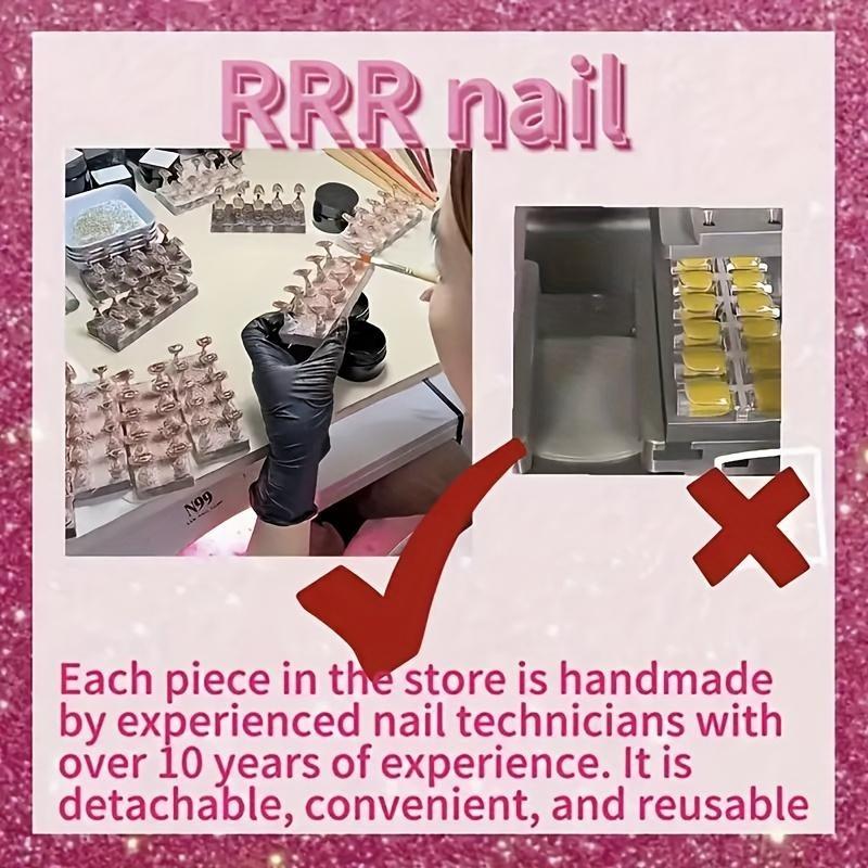 10pcs Nude Pink Gradient Press on Nails - Oval Long with Rhinestone Pearl Decor, Reusable Glitter Fake Nails for Bridal, Party And Daily Glam Looks