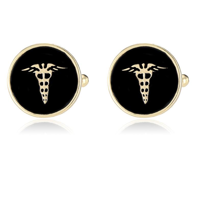 Cross-Border Round Dragon Cufflinks French Vintage Pattern Cuff Buckle Shirt Suit Sleeve Staple Decoration