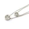 Les Trésors De Lily [J1181] - Silver 'Peace' Designer Necklace (2 Rows)