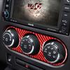 Röd kolfiberkonsol AC-strömbrytarpanel Cover Trim för Dodge Challenger 08-14-W