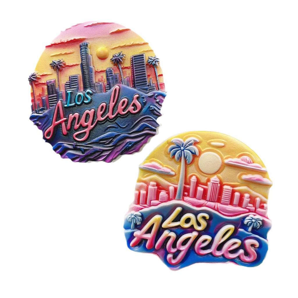 Los Angeles Sonnenuntergang Retro Stil Kühlschrankmagnet - Hochwertige Raumdekoration Souvenir Geschenk
