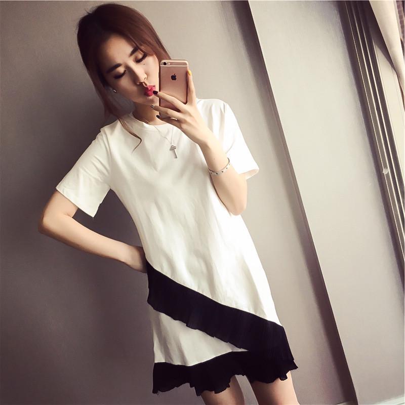 

Женское летнее платье больших размеров с оборками и круглым вырезом Large белый