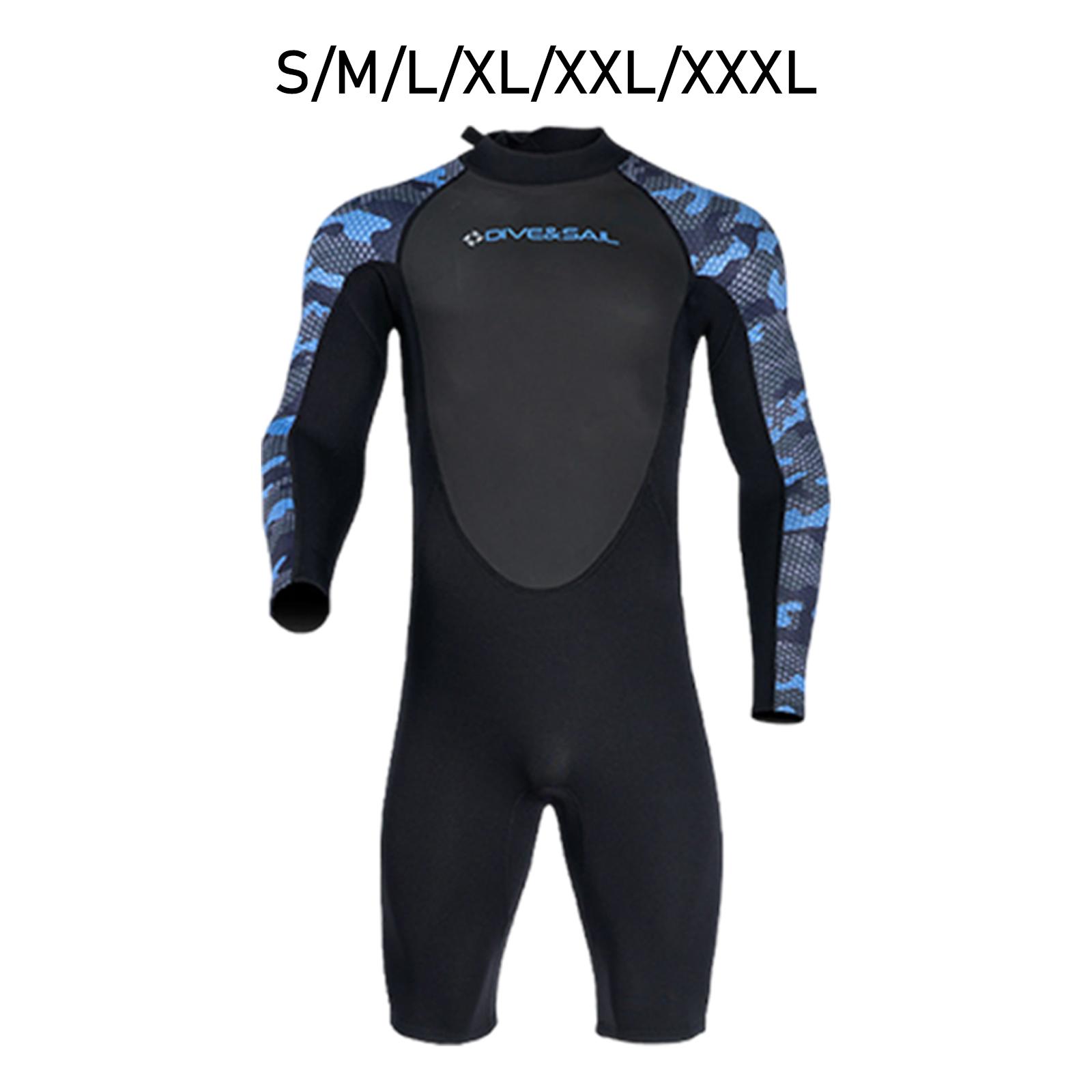

Mens 2mm Shorty Wetsuit Sun Protection Wet Suit for Canoeing Dive Skin S