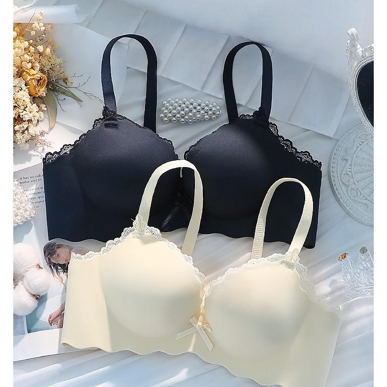 Women's Seamless Underwear Set: Small Chest Enhancement No Underwire Bra & Panty