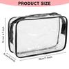 18pcs Waterproof Storage Bag With Zipper Transparent Travel Makeup Cosmetic Bag For Traveling