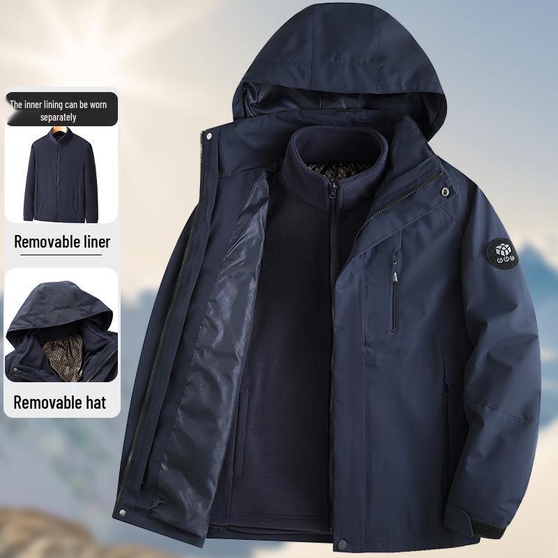 Men's 3-in-1 Thick Winter Jacket, Middle-aged Dad Style
