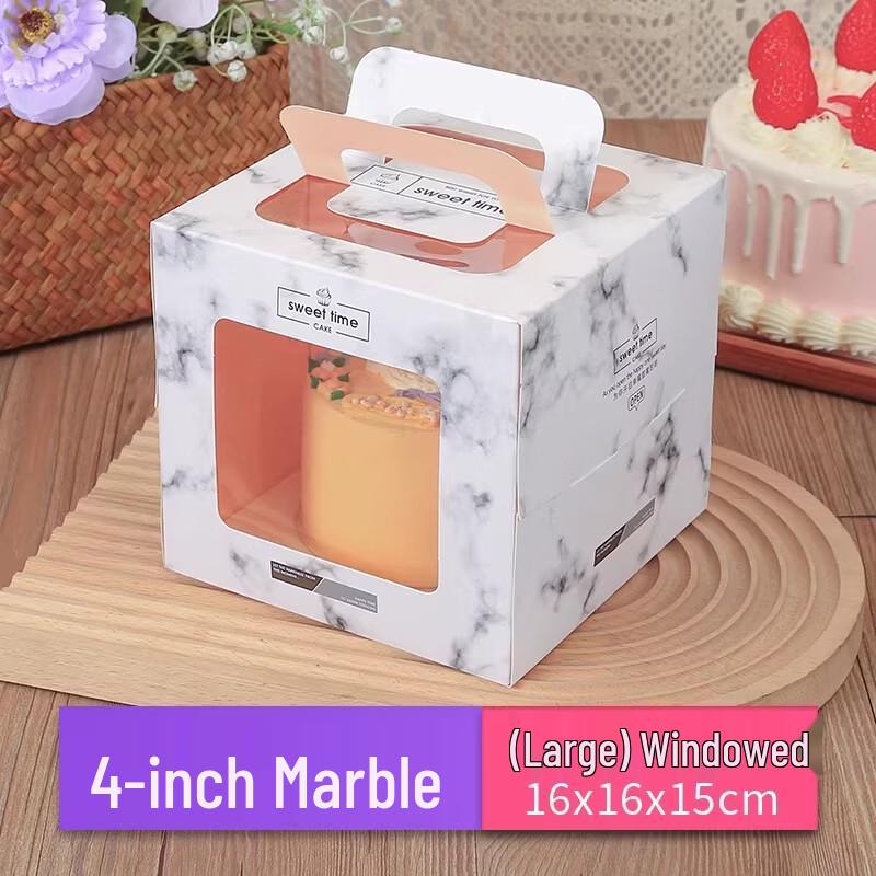Miao Jia Yi 4-inch Marble Handle Baking Boxes