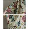 Dimanaf 2025 Summer Women Plus Size Loose Dress Vintage Floral Casual Buttons Long Dress New Oversized