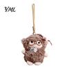 Decorative Lanyard Pendant Plush Sheep Doll for Bags And Keys, Soft Curly Stuffed Animal Keychain Healing Gift Girls with Bow Glasses Accessories,