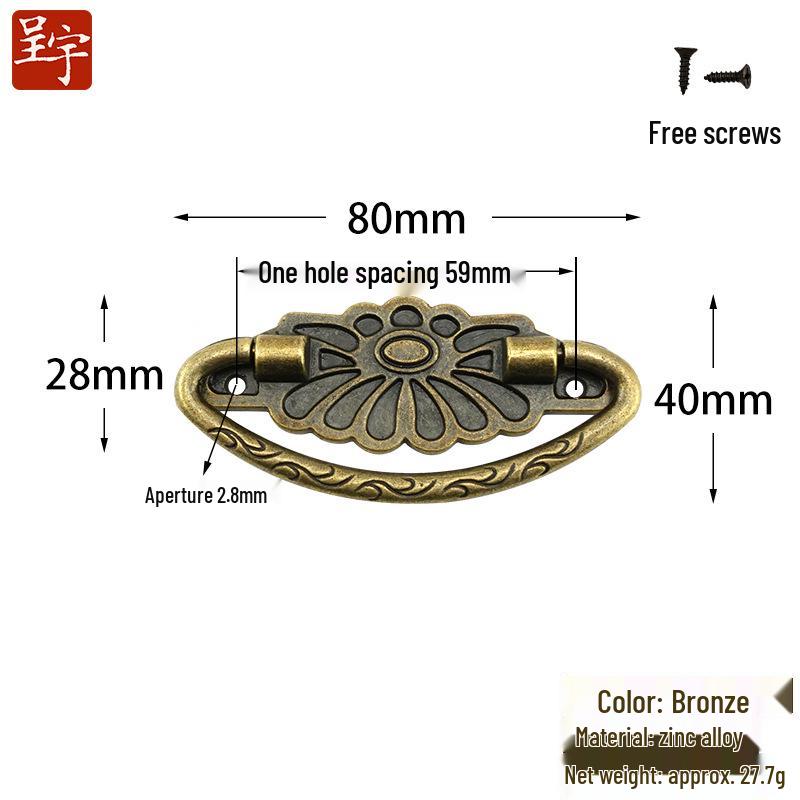 European Style Zinc Alloy Retro Drawer Pulls and Cabinet Handles