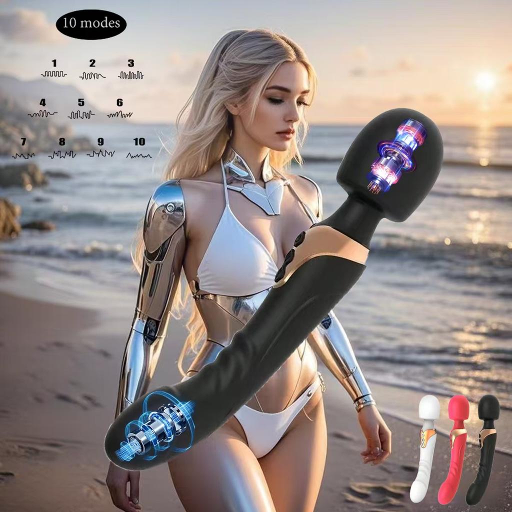 Powerful Vibrator Dildos Wand for Women 10 Modes Clitoris Stimulator G Spot Vagina Massager Adult Sex Toys for Woman