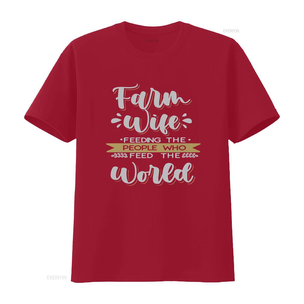 Farm Wife T Shirt Farmer Mom Feeding The People vintage Washed Stylish Casual Breathable designer clothes graphic Soft homme