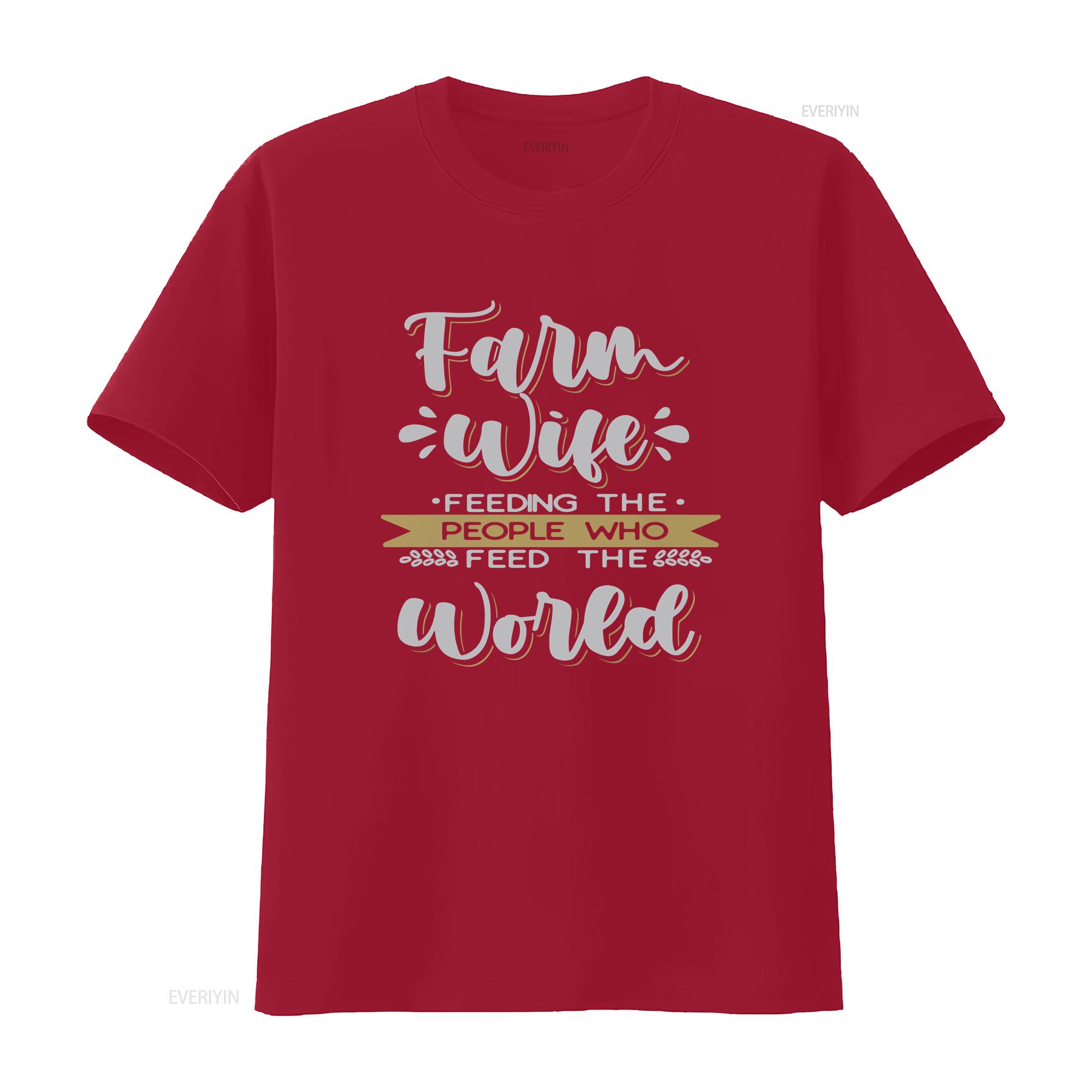 

Farm Wife T Shirt Farmer Mom Feeding The People vintage Washed Stylish Casual Breathable designer clothes graphic Soft homme S