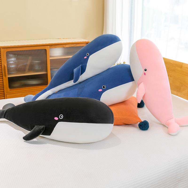 55cm Giant Washable Soft Stuffed Plush Whale Toys Ocean Animal Doll Giant Whale Plushie For Children Birthday for Kids Gifts