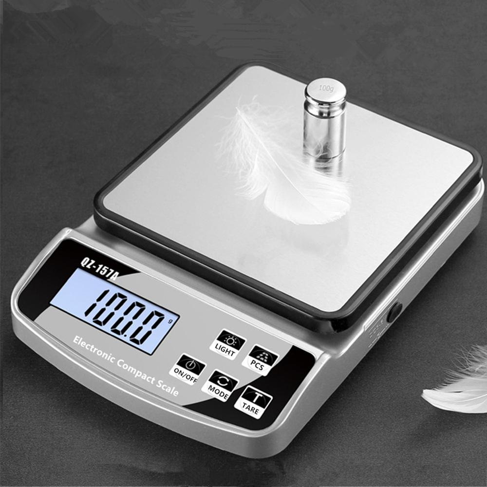 15/10/3KG Electronic Scale with Calibration Precision Digital Food Scale Baking Food Balance USB Charging Kitchen Coffee Scale