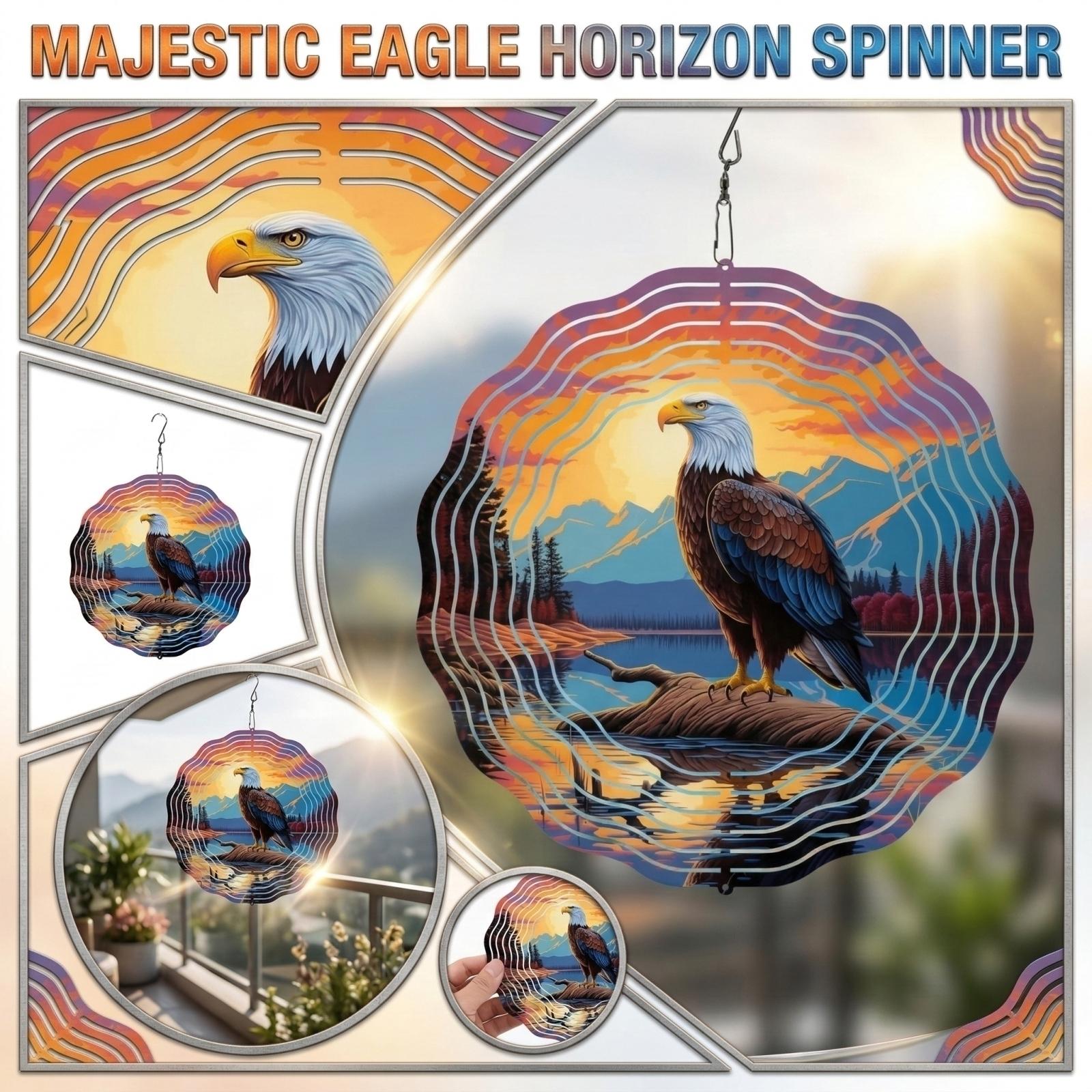 

Fashionable And Creative Printed Metal Rotating Wind Chime A коричневый