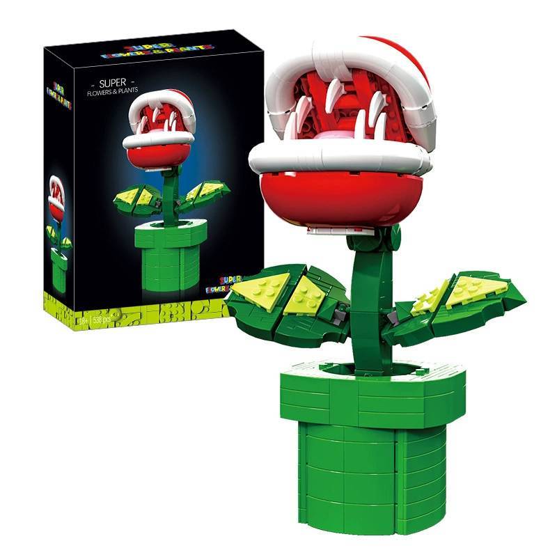 Super Mario Carnivorous Plant Model Kit With 540 Abs Bricks For Creative Play