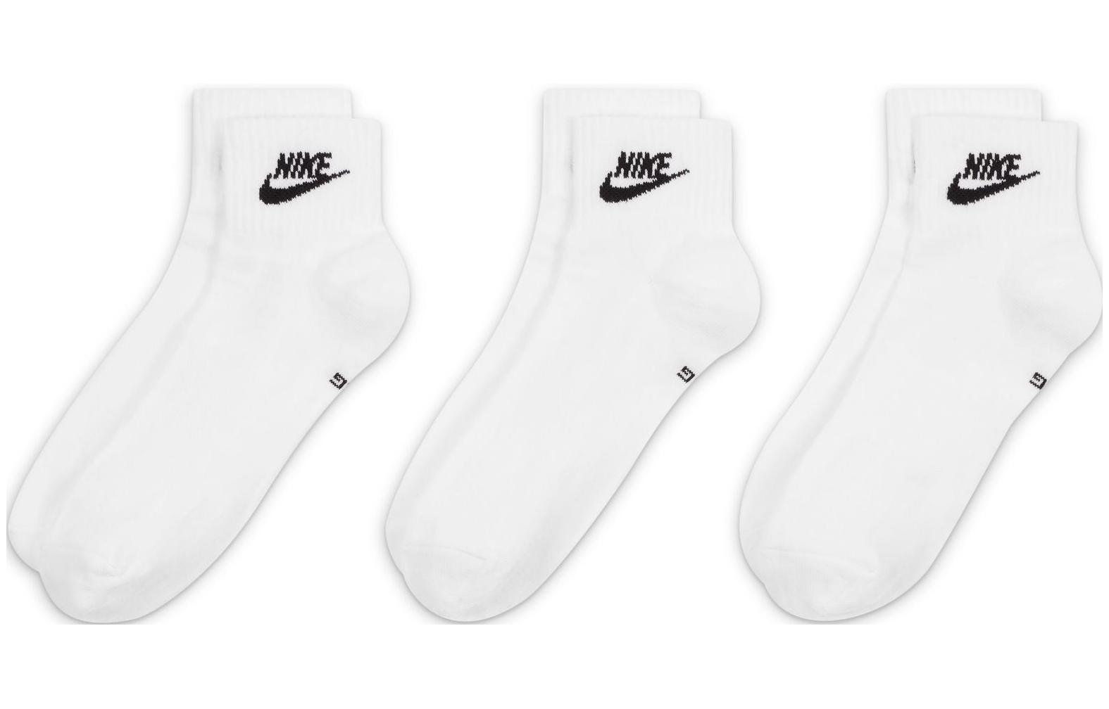 Nike Crew Socks Unisex 3 Pack White DX5074-101 M