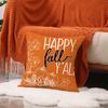 New Thanksgiving Pillow Cover Autumn Plaid Set Maple Leaf Print Cushion Indoor Versatile Sofa Cushion