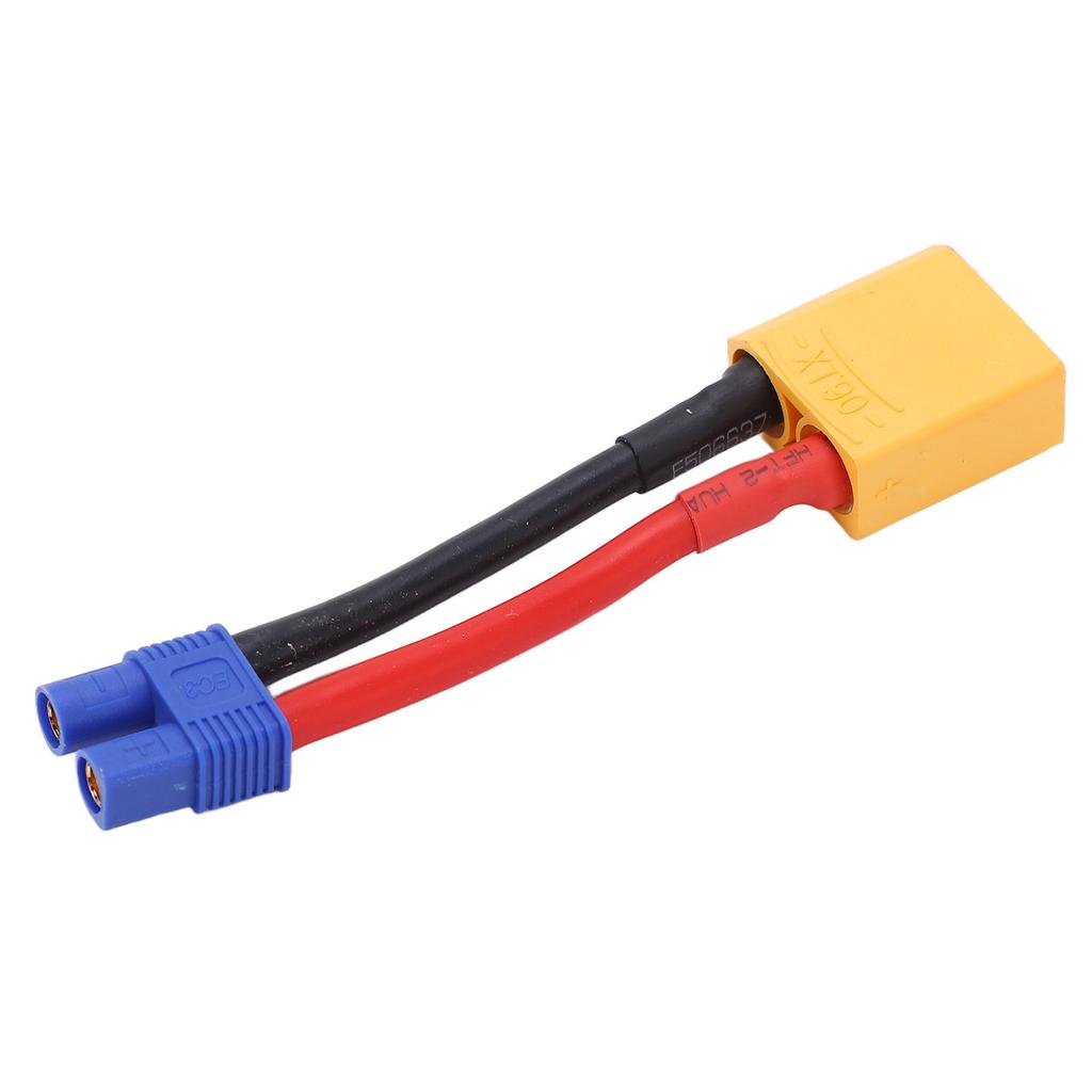 XT90 Female to EC3 Male Cable Reusable Connector Ends Safe Shell 12AWG 94mm 3.7in Length XT90 Male Plug for RC Car Model