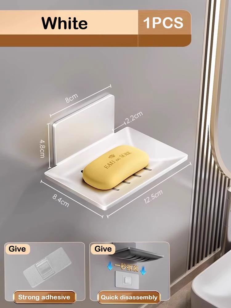 

Bathroom Aluminum Alloy Soap Dish Kitchen Soap Holder Free-Punching Wall Mounted Sponge Holder Household bathroom Soap Shelf