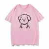 2026 New Cute Puppy Print Tshirt Unisexs Wounisexs Minimalist Fashion Trend Short Sleeve Round Neck Aesthetics C