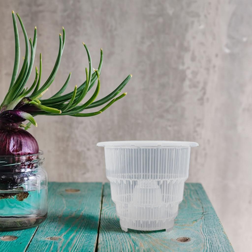 Resin Mesh Pot Clear Orchid Flower Planter-Container Home-Gardening-Decor