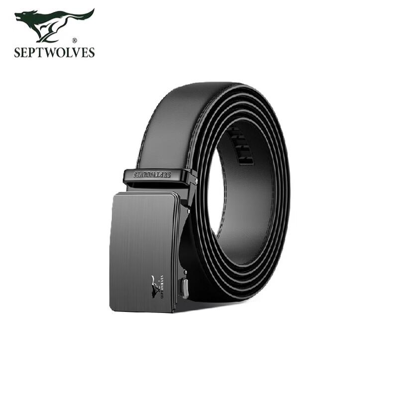 SEPTWOLVES Men s Leather Automatic Buckle Belt 130cm