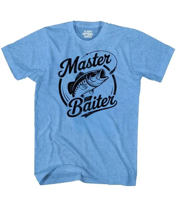 Funny Fishing Humor T-Shirt Fisherman Jokes Master Baiter T Shirt Novelty Gift S