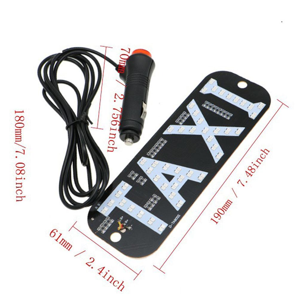 12V Taxi Skilt LED Lysstripe Erstatning Frontrute Drosje Indikatorlampe Sterkt Bil LED Lys Tilbehør