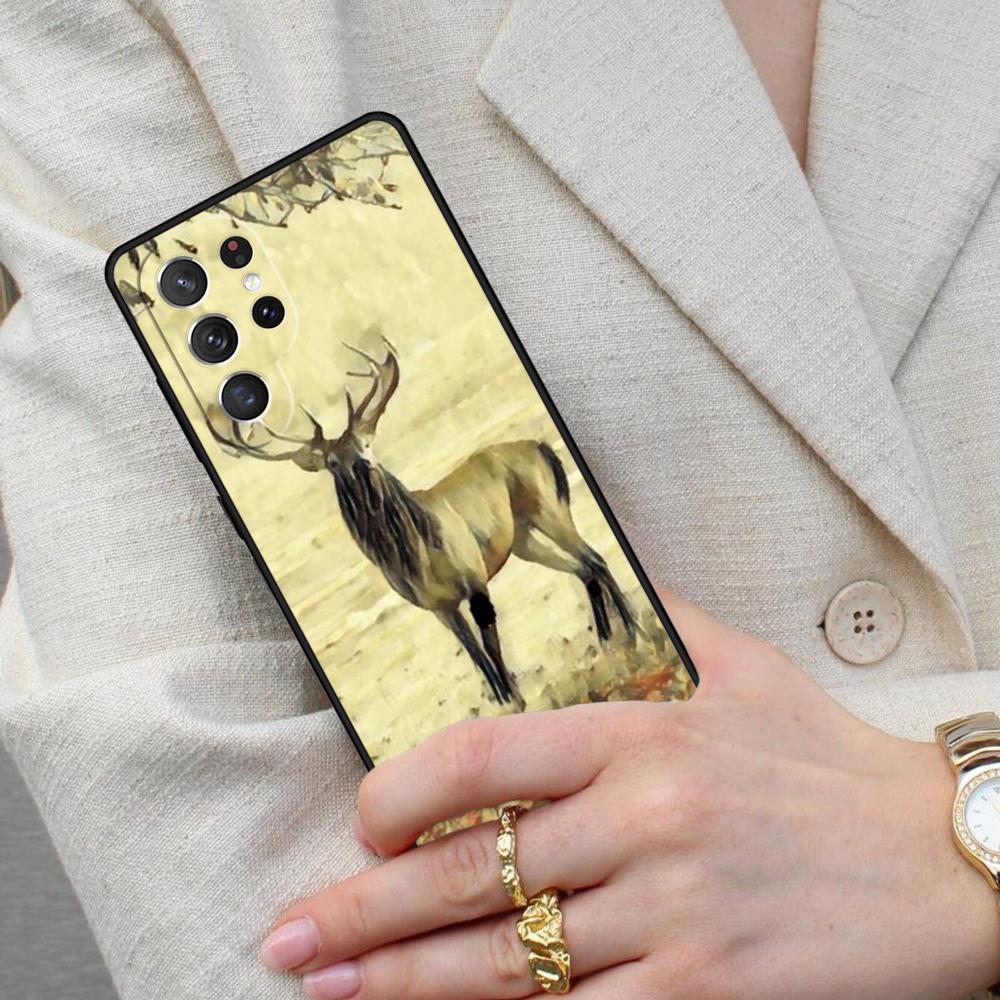 Animal Deer Art Cell Phone Case for Samsung Galaxy S26 Ultra S25 S24 S23 S22 S21 S20 Note10 Cover