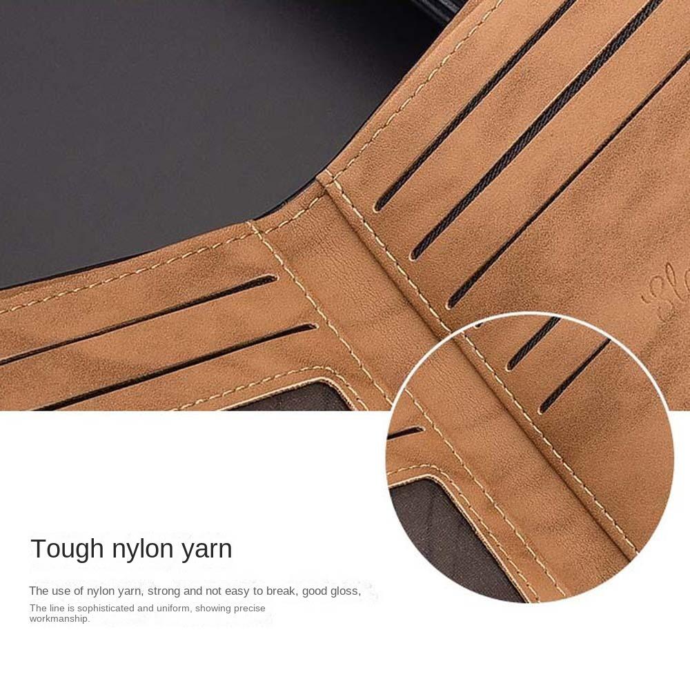 Thin Style Men Card Holder PU Leather Men Coin Purse 2 Fold Wallets Men Short Wallet Men