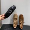 Retro braune Mary Jane Schuhe mit eckiger Spitze Ballerinas Damenschuhe 2025 neue koreanische Version Französische flachmündige Einzel-Schuhe Damenschuhe