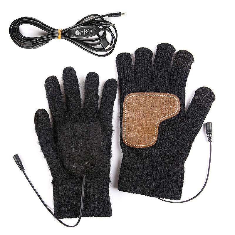 USB Heated Touchscreen Gloves for Skiing and Cycling – Thick, Warm, and Electric 5V Heating