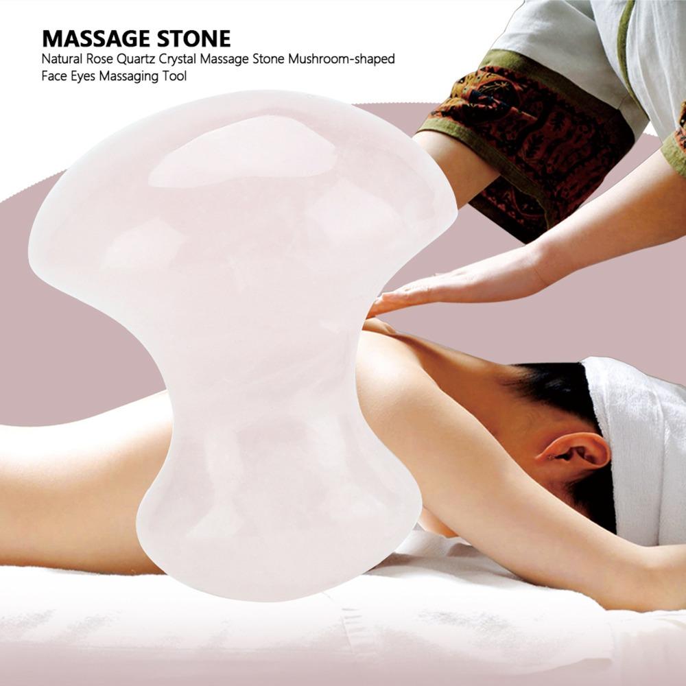 Pink Gua Sha Tool Crystal Face Massage Tool Massage Crystals Rose Quartz Massage Stone Beauty Spa