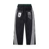 Womens Streetwear Hooded Crop Top Wide Leg Pants Set With 3D Print