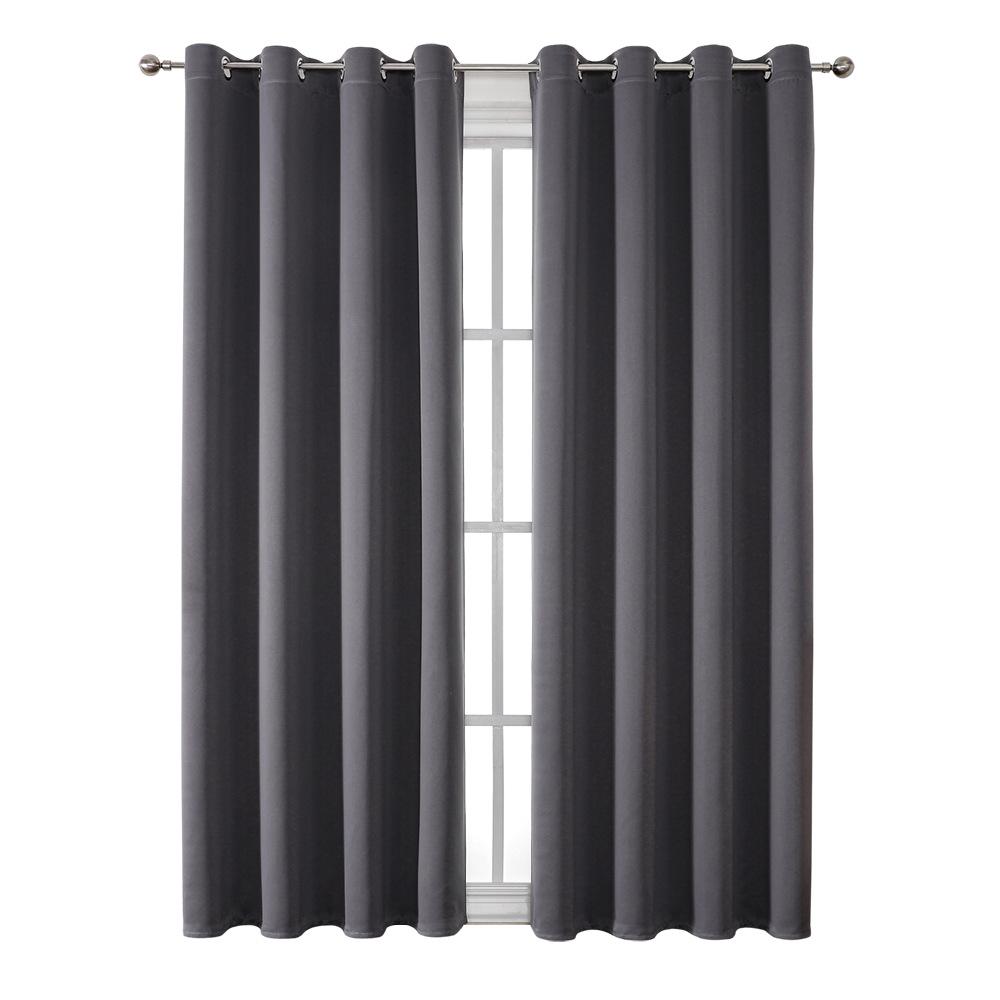 High-Precision Blackout Solid Color Curtain Cloth Window + Finished Fabric