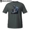 Urban Inked Style T-Shirt Herren Damen T-Shirts Top – Cooler tätowierter Typ in Retro-Blauer Jacke