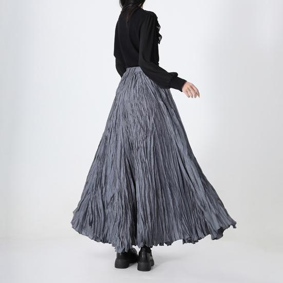 Women Skirt Skirt Elastic High Waist Maxi Pleated Dance Skirt Party
