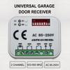 Garage Door Receiver Switch Controller AC/DC 9V-30V 220V 2 Channels 300MHz To 868MHz 433.92MHz