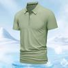 Einfarbiges Kurzarm-Poloshirt für Herren, schlichtes Business-Casual-Shirt mit Reverskragen