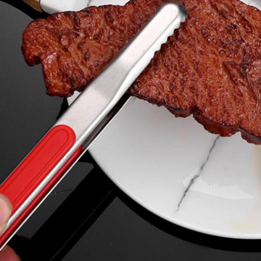 Kitchen Cooking Tong Stainless Steel High Temperature Resistant Multifunctional Serving Tong for BBQ