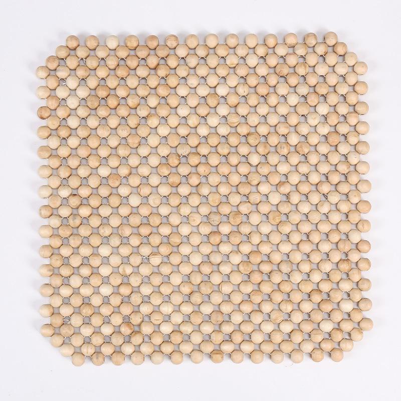 XB161 Universal Summer Wooden Bead Seat Cushion - Breathable, Cool, No Backrest, Four-Season Use
