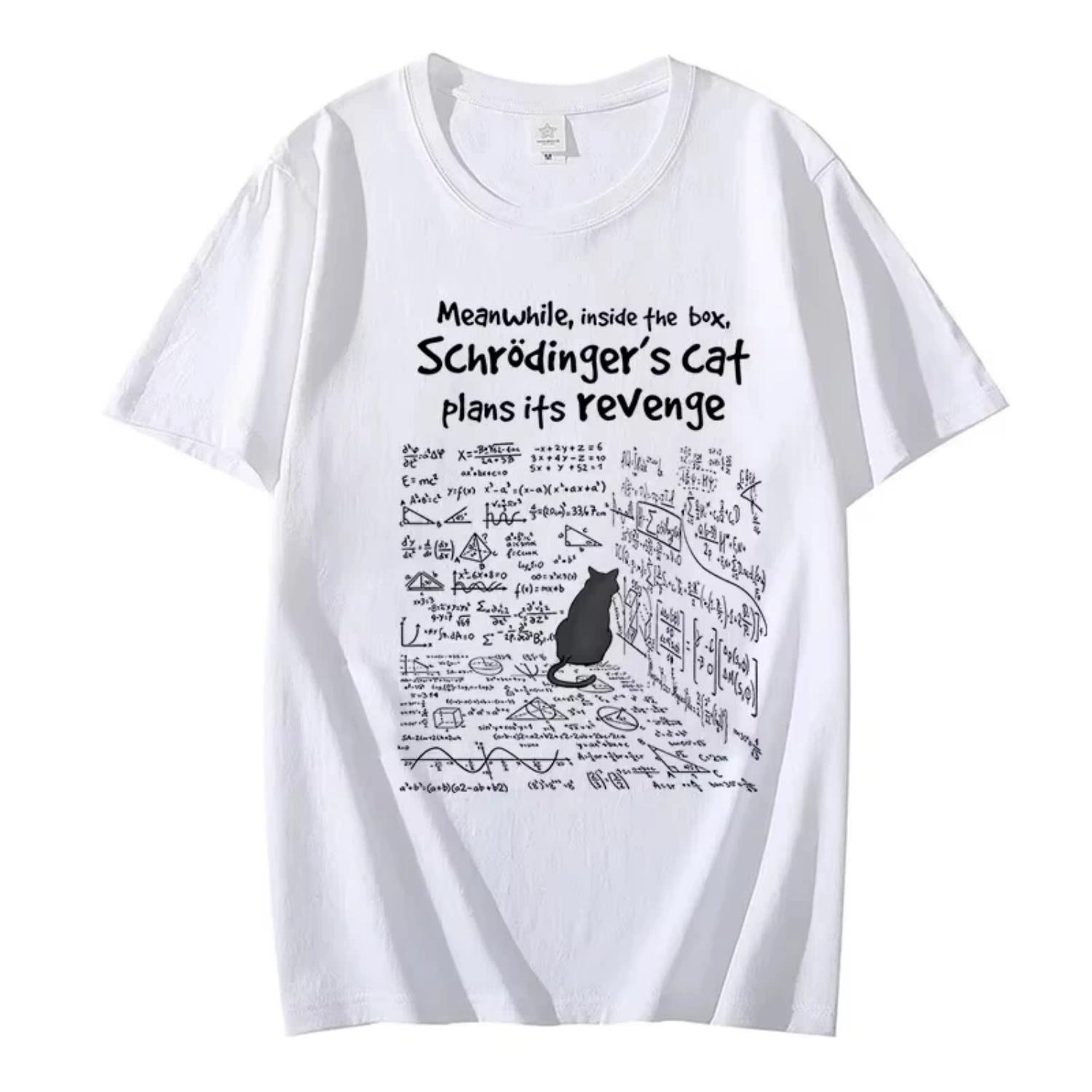 

Cat s Revenge Men T-shirts Funny Math Formula Tshirt Male Female Clothes Short Sleeve Tops Fashion Cartoon Anime Graphic T Shirt S чёрный