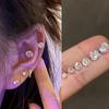 Super Sparkly Zirconia Earrings for Women - Niche Design, Easy Ear Care, No Need to Remove, Small Cochlea Bone Studs.