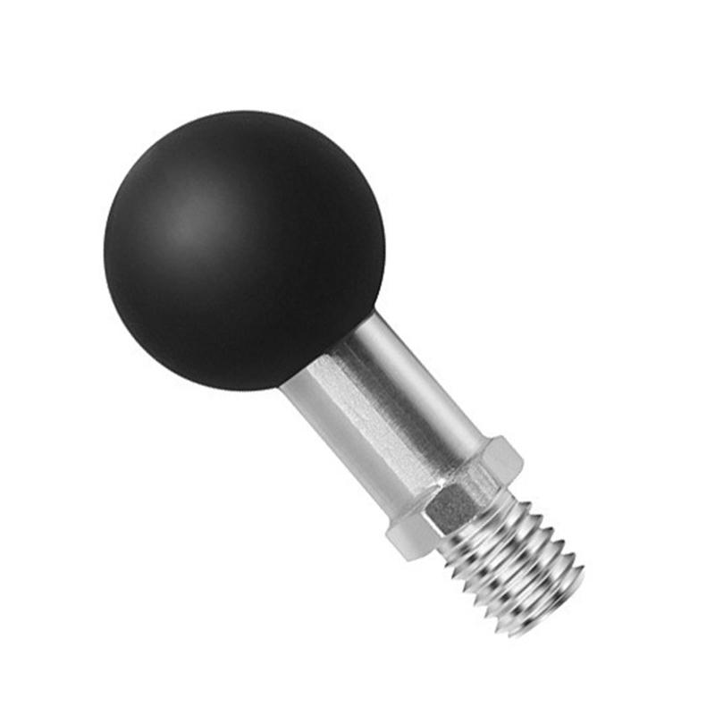 25mm Ball Head Adapter with M8 or M10 Thread Post Motorcycle Handlebar Mount Rearview Mirror Ball Clamp Metal Bracket