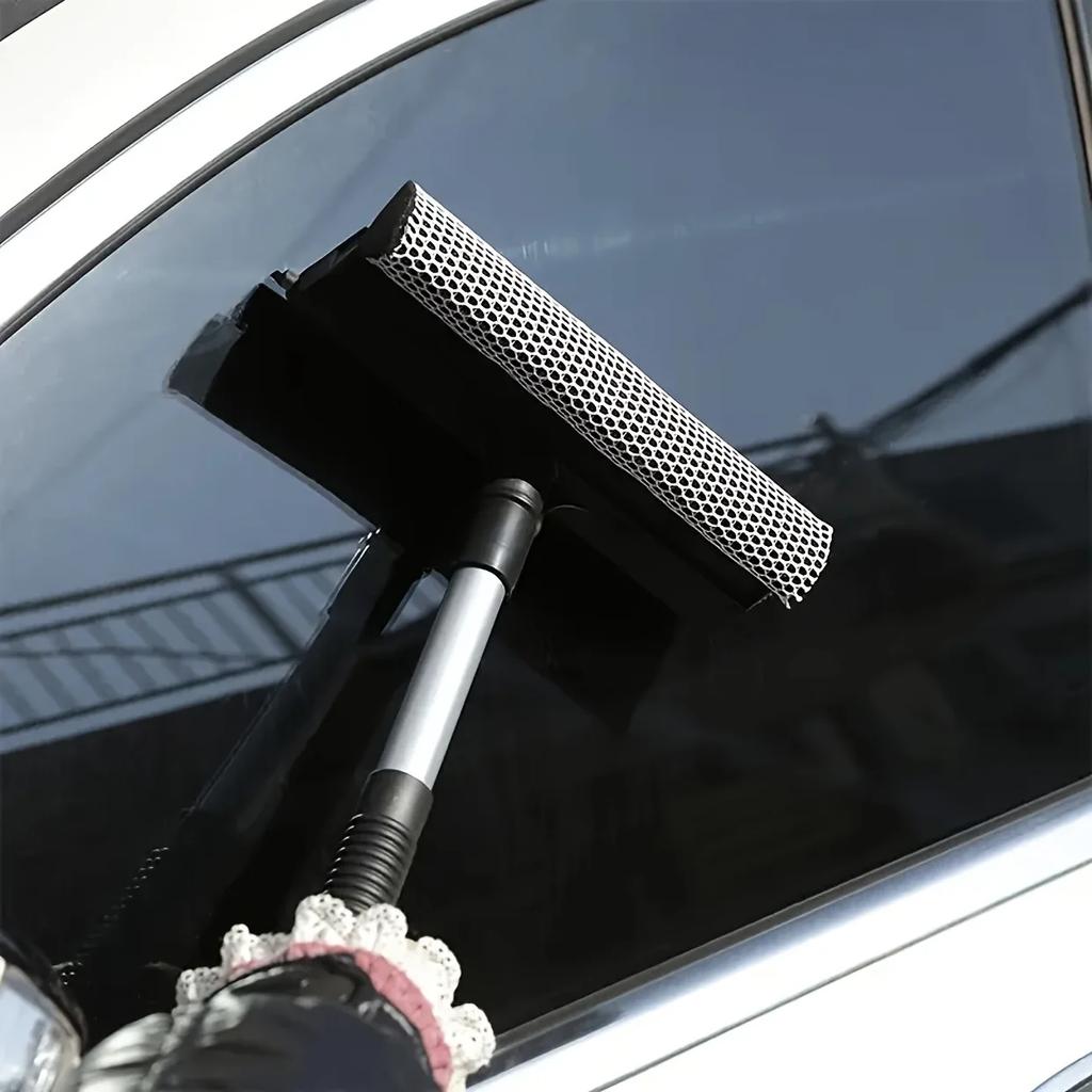 Easy-Grip Dual-Layer Squeegee for Car Windows and Showers - Durable PC Material, Perfect for Home & Commercial Use