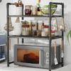 Rack de Armazenamento de Cozinha Multicamadas Rack para Microondas Ajustável de Pé Bancada Condimento Forno Organizador Prateleira Acessório de Cozinha